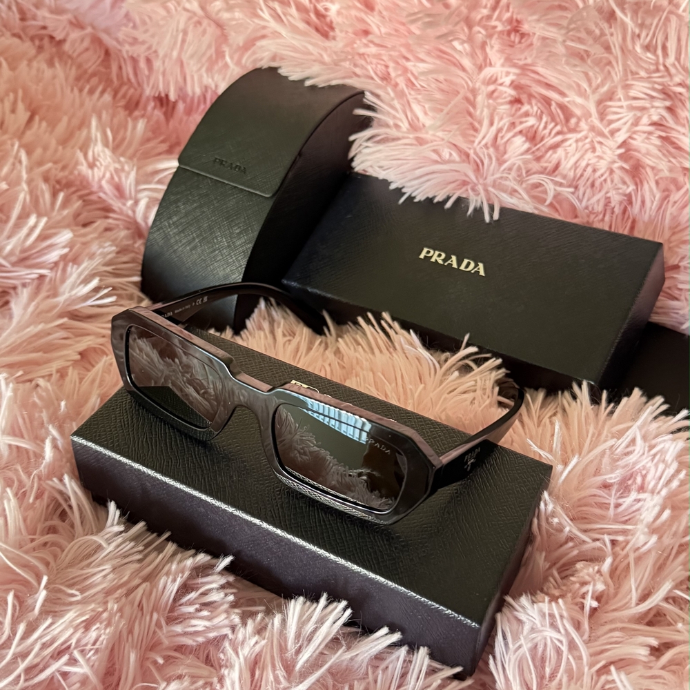Prada Men's Sleek Black Sunglasses